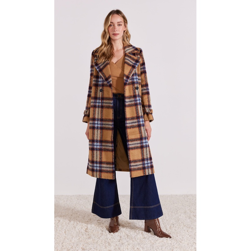 Sabine Check Coat – Final Sale XS SABINE CHECK
