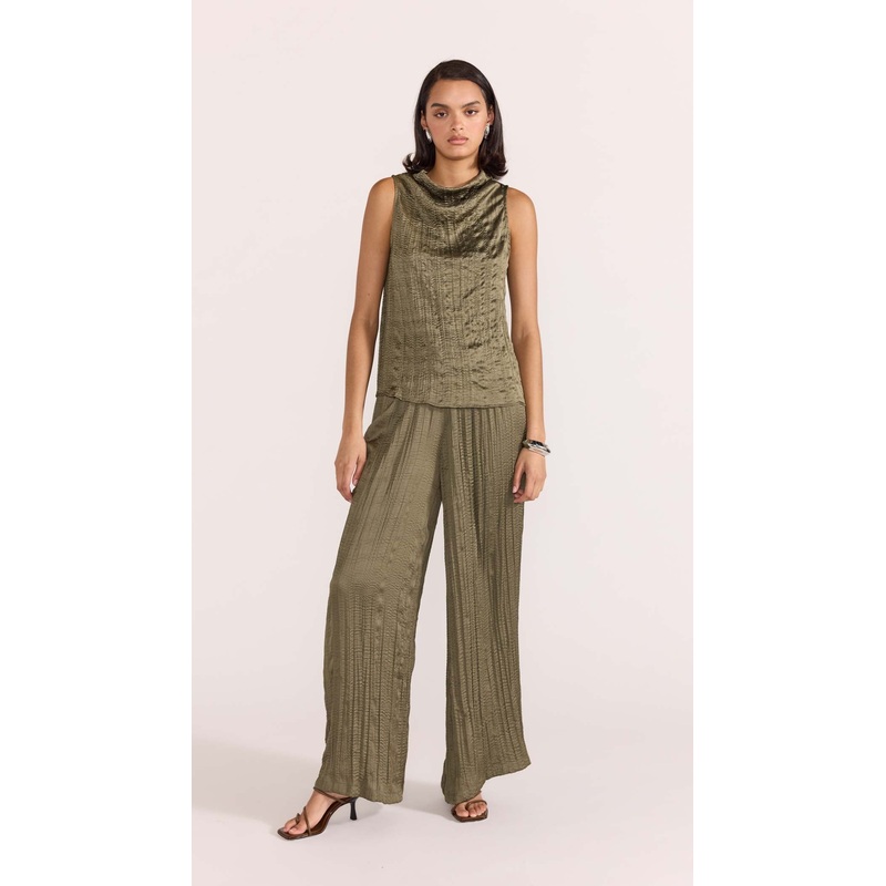 Thalia Drawstring Pants XS OLIVE