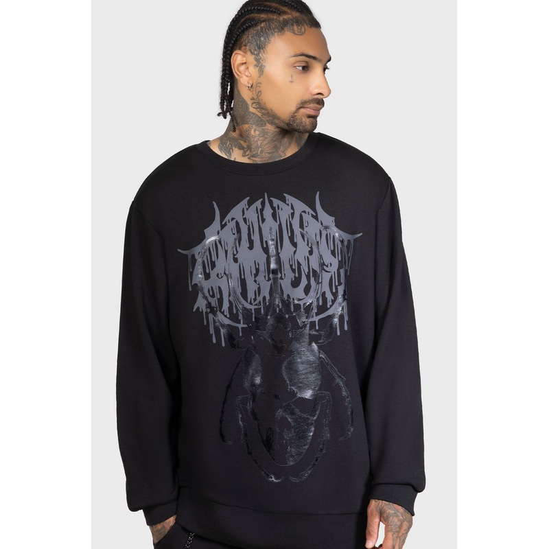 Nightcrawler Sweatshirt XS Black 70% Polyester 27% Viscose 3% Elastane