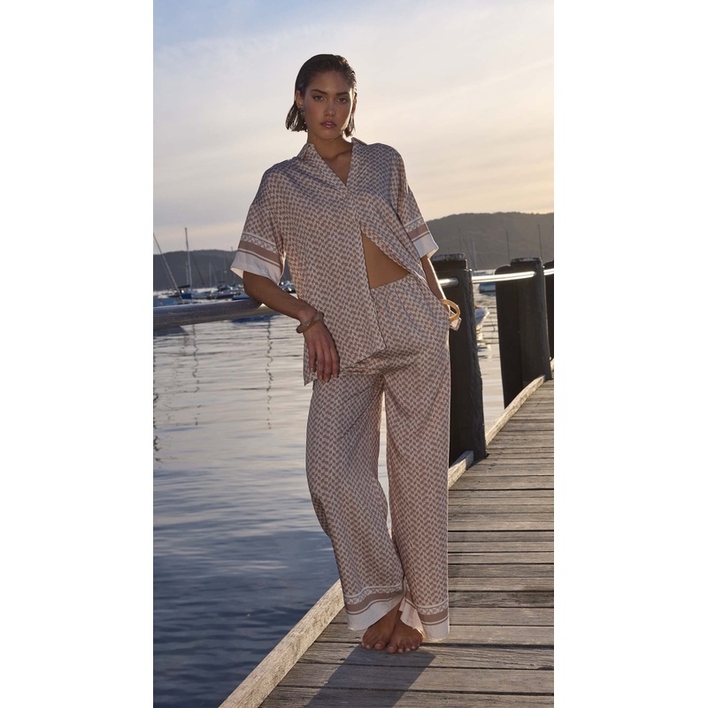 Soleil Drawstring Pants XS BEIGE