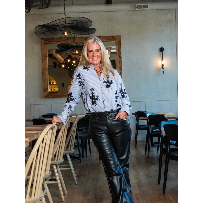 Anna Chambray Sequin Top SM