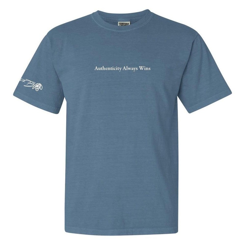 Authenticity Always Wins Tee Blue S