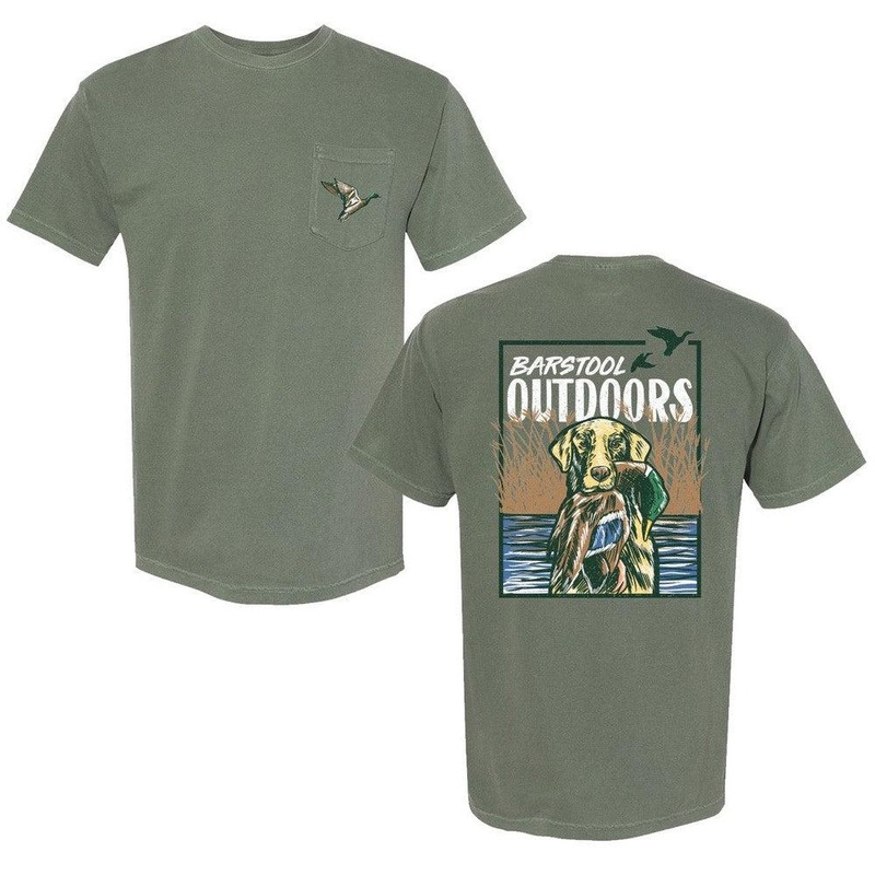 Barstool Outdoors Duck Hunt Pocket Tee Green S