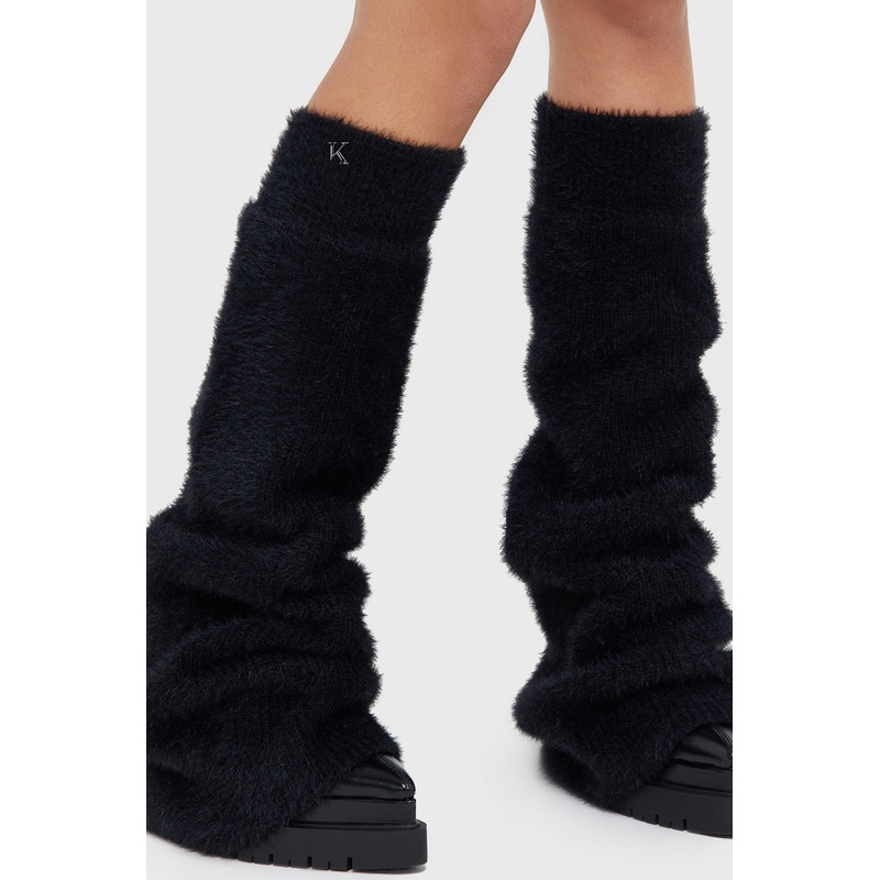 Dark Night Leg Warmers [Black] one size Black 67% Polyamide 33% Acrylic