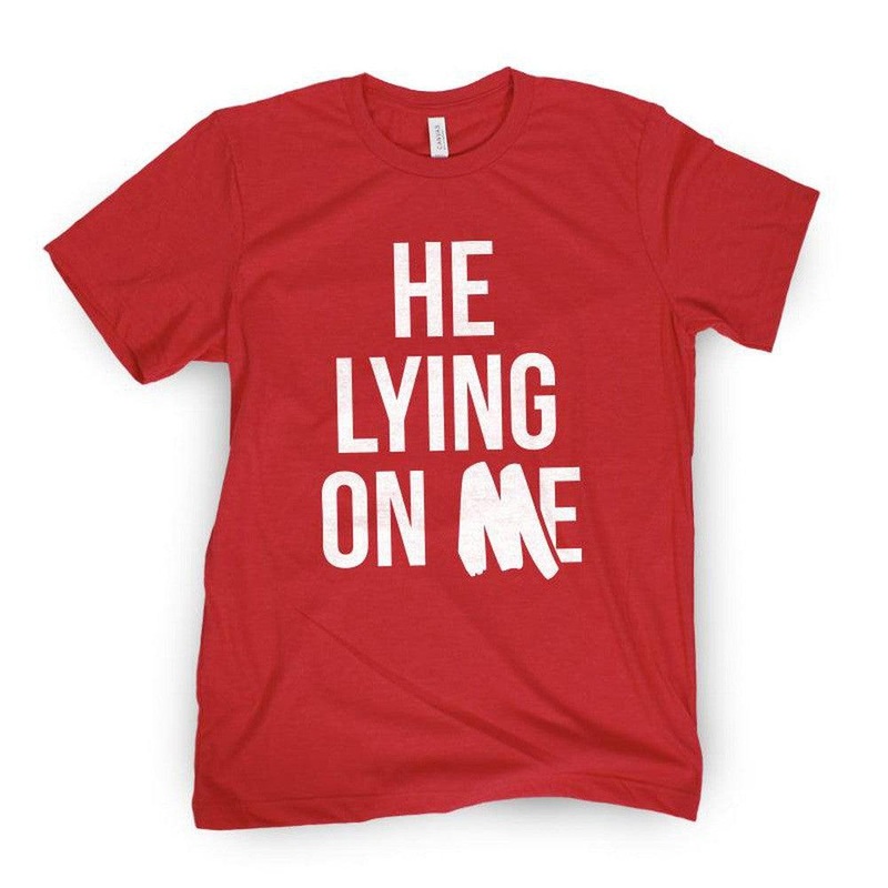 Lying On Me Tee Red S