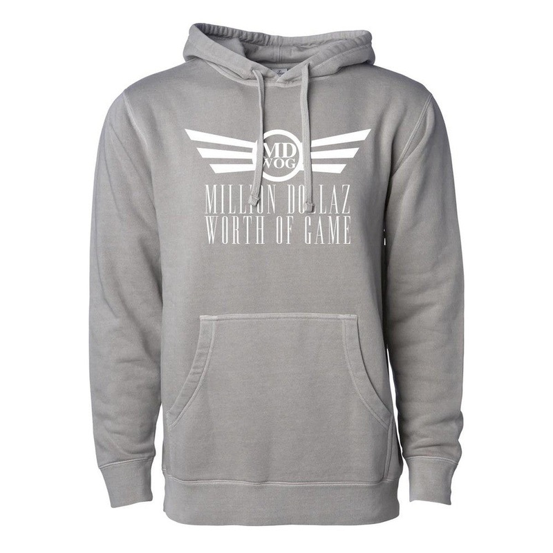 Million Dollaz Worth Of Game Pigment Dyed Hoodie Grey S