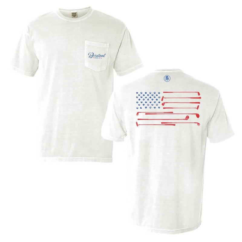 Barstool Golf Flag Pocket Tee White S