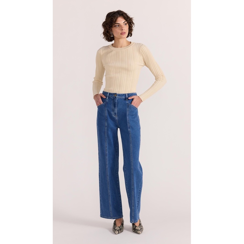 Brooks High Waisted Jeans XS Mid-Blue
