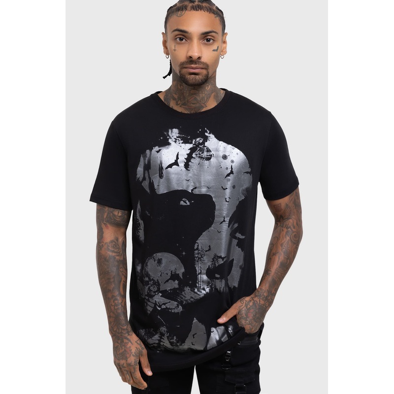 Dark Serenity T-Shirt XS Black 100% Cotton