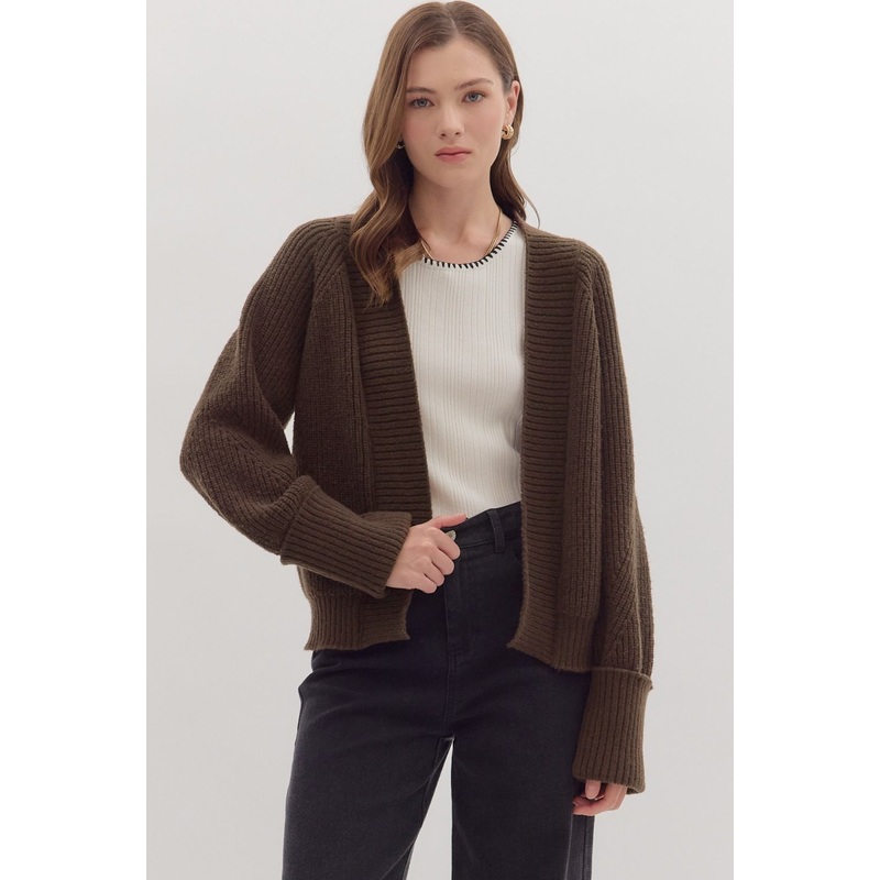 Ain’t No Boring Cardi – Brown SM
