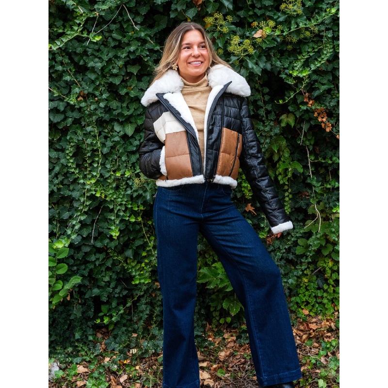 Alpine Trio Cropped Puffer Jacket SM