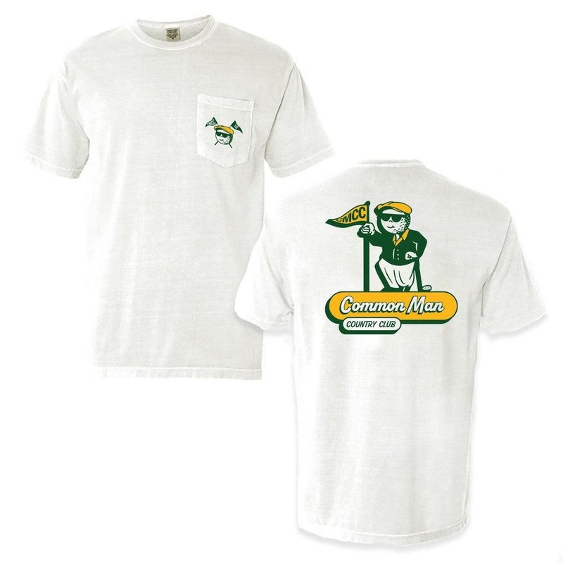 Common Man Golfer Pocket Tee White S