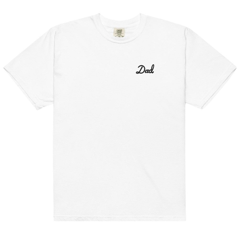 Dad Embroidered Tee White S