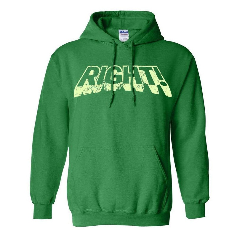 Right Hoodie Green S
