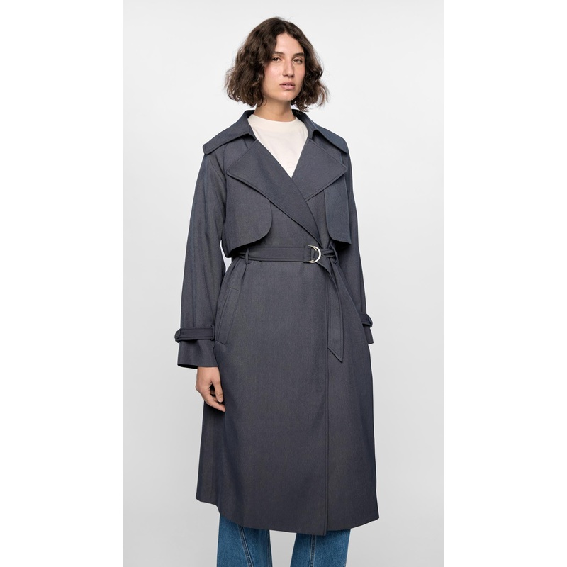 Akira Trench Coat XS WASH/NAV