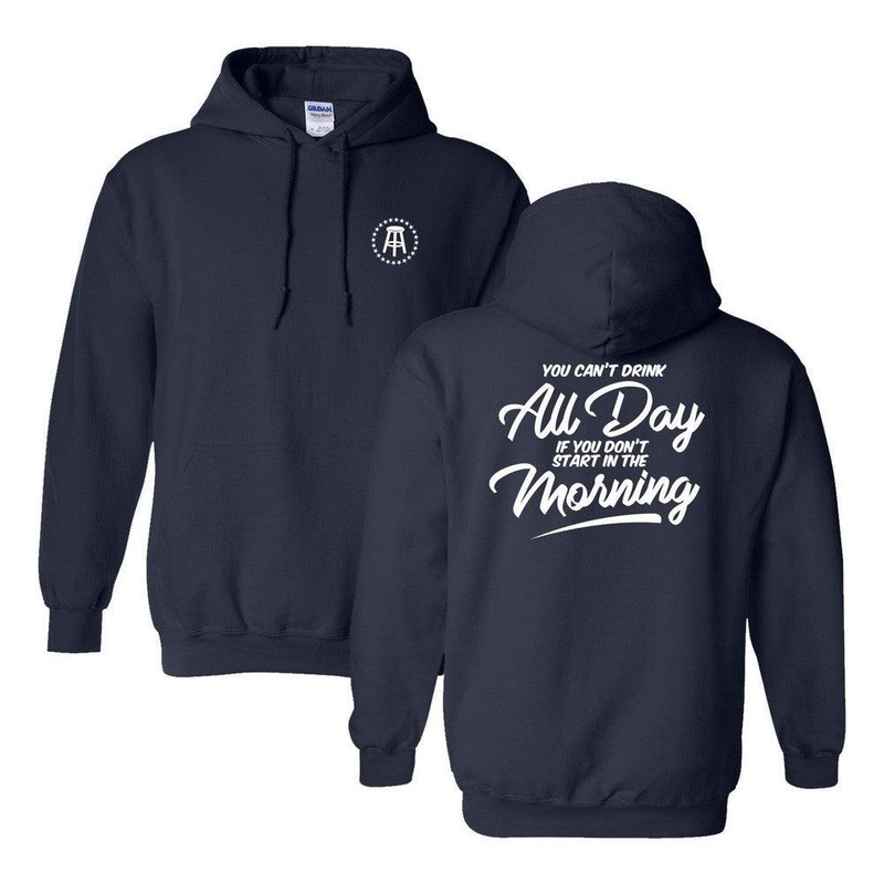 Can’t Drink All Day Hoodie II Navy S