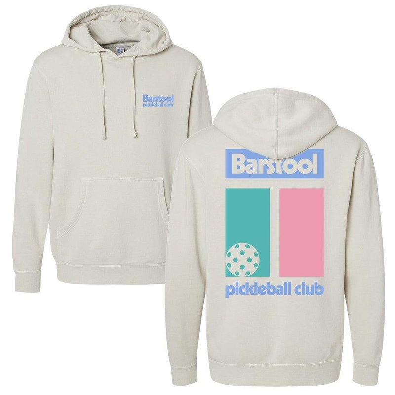 Barstool Pickleball Club Retro Hoodie Ivory S