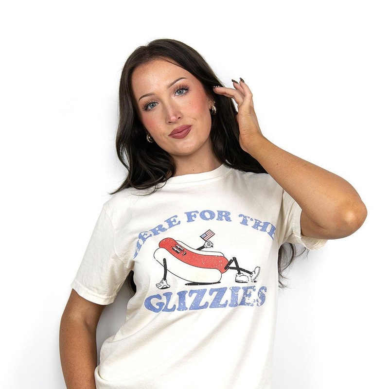 Here For The Glizzies Tee Ivory S