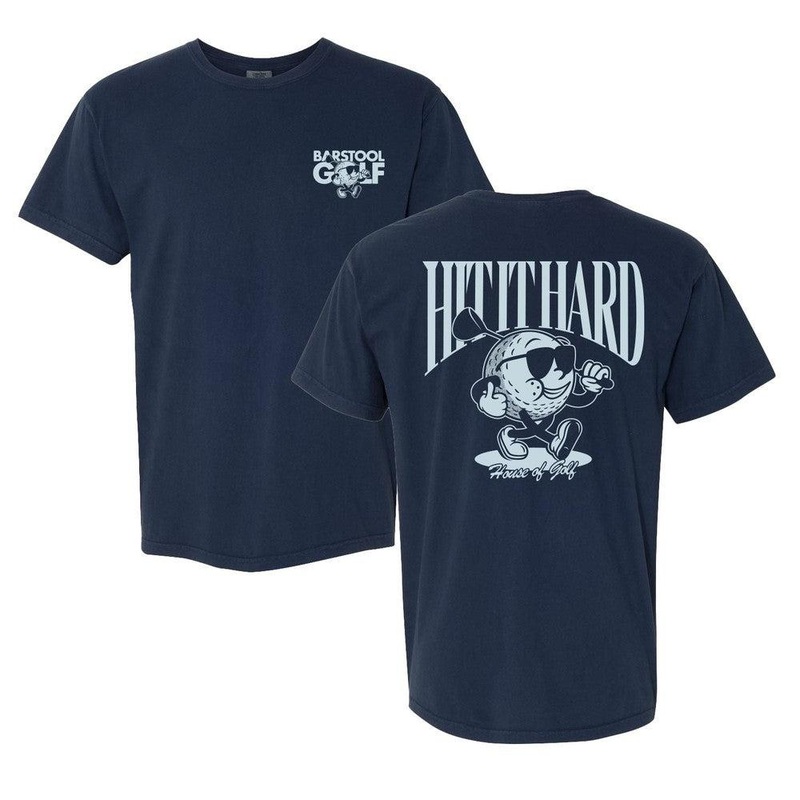 Hit It Hard Character Tee Navy S