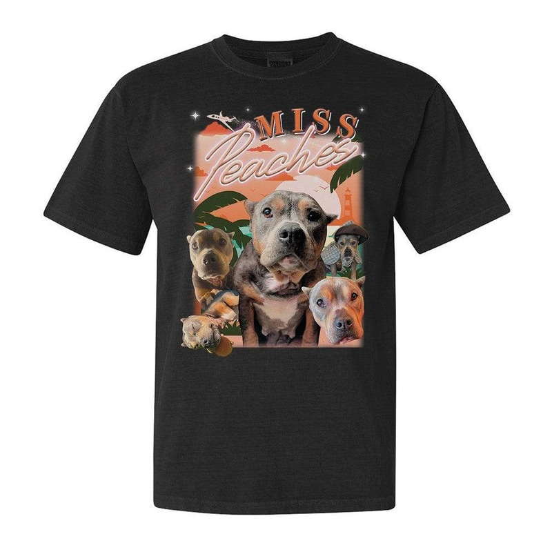Miss Peaches Faces Tee Black S