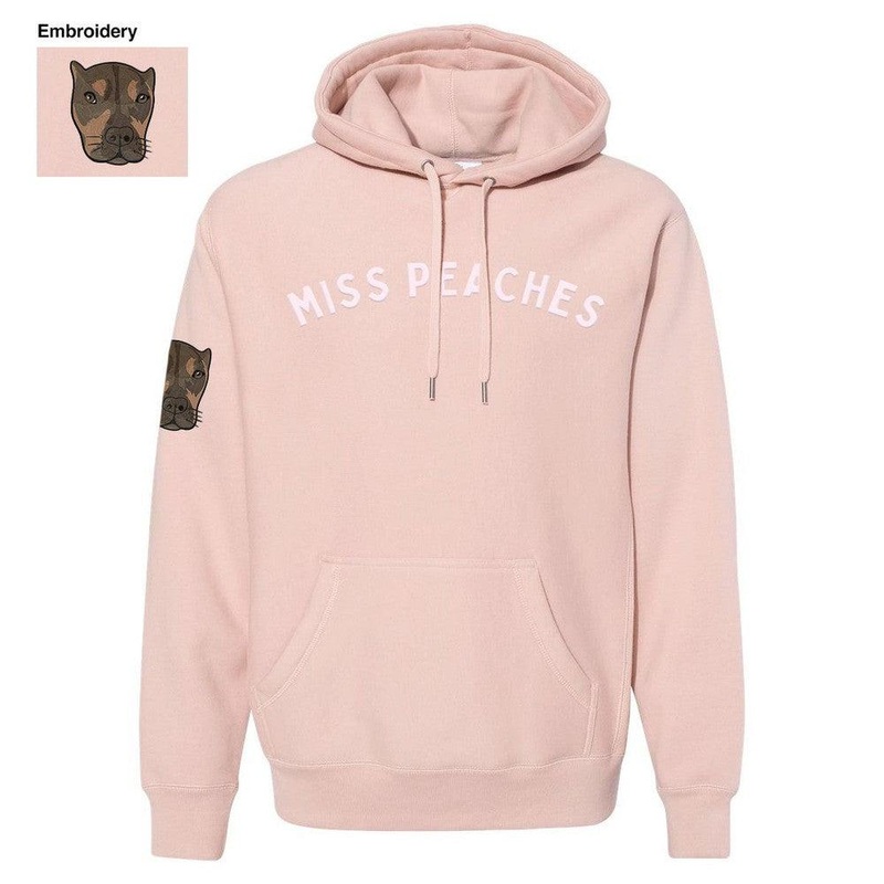 Miss Peaches Puff Print Hoodie Pink S
