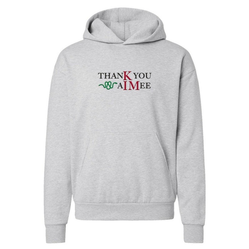 thanK you aIMee Hoodie Grey S