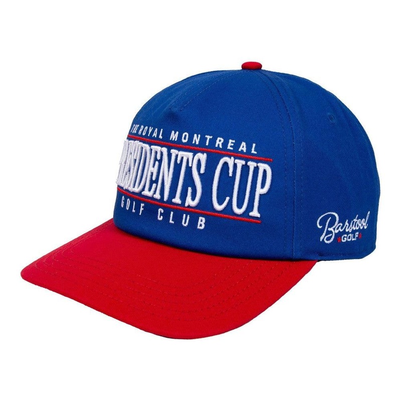Barstool Golf x Presidents Cup Roscoe Snapback Hat Blue One Size
