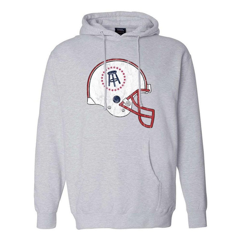 Barstool Helmet Hoodie Grey S