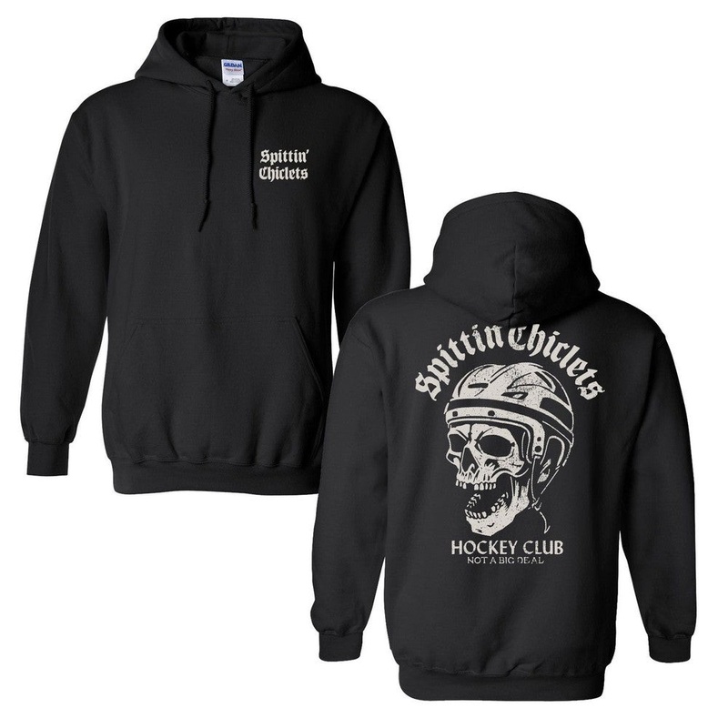 Spittin Chiclets Skull Hoodie Black S
