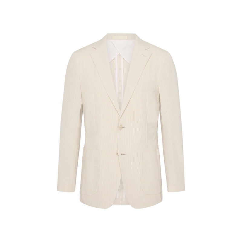 Coltrane Seersucker Jacket Sand 36