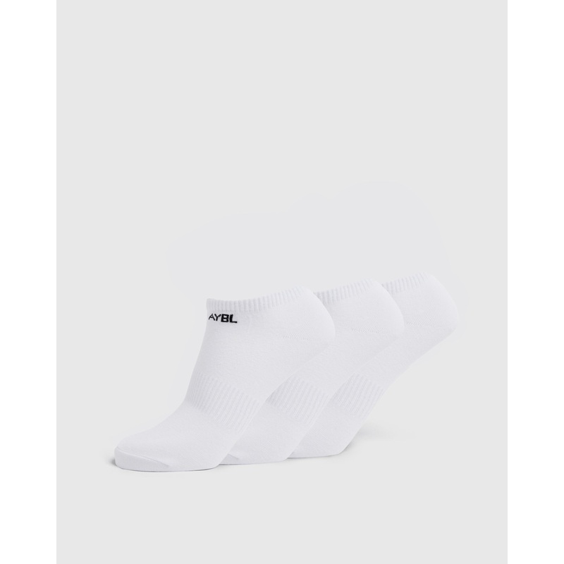 Everyday Trainer Socks (3 Pack) – White S (UK 2-5)