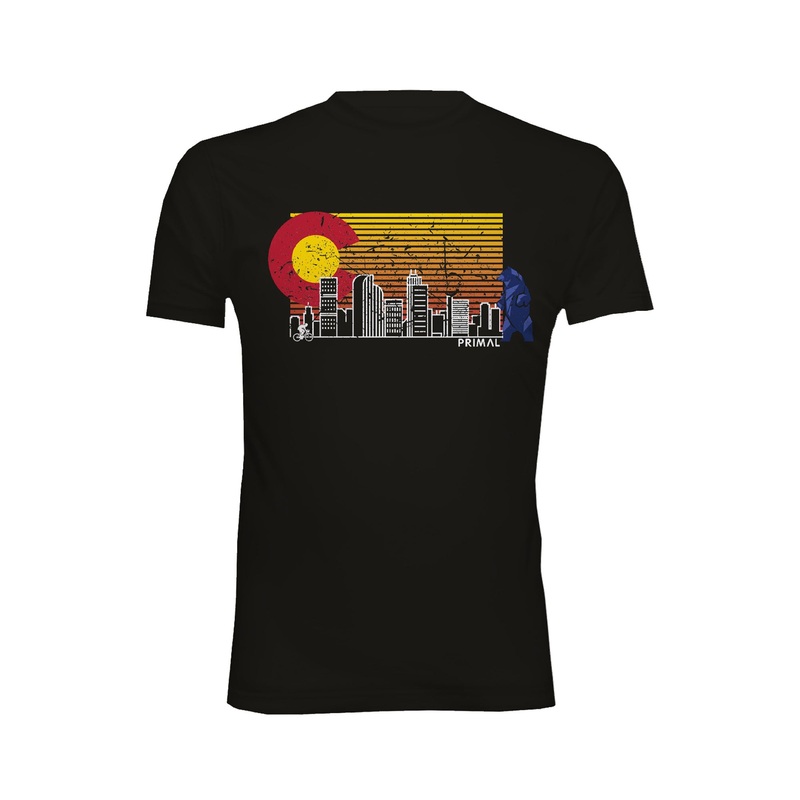 Cityscape Black Men’s T-Shirt SM