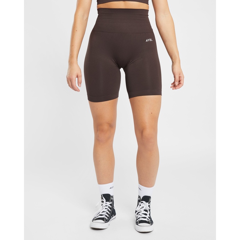 Empower Seamless Cycling Shorts – Cocoa Brown XS