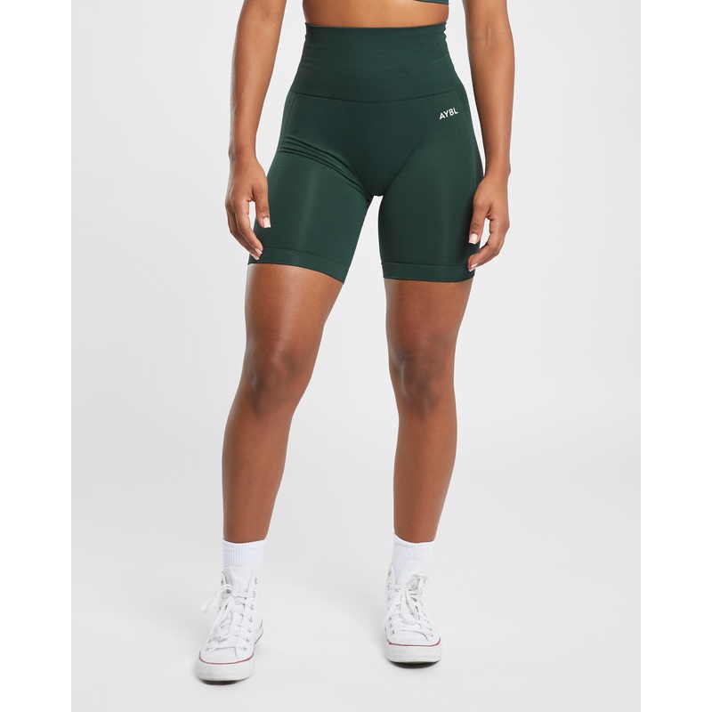 Empower Seamless Cycling Shorts – Dark Green XS
