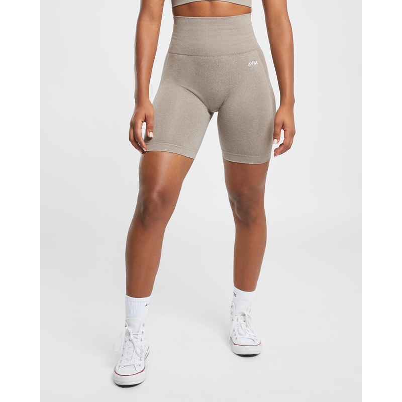 Empower Seamless Cycling Shorts – Taupe Marl XS