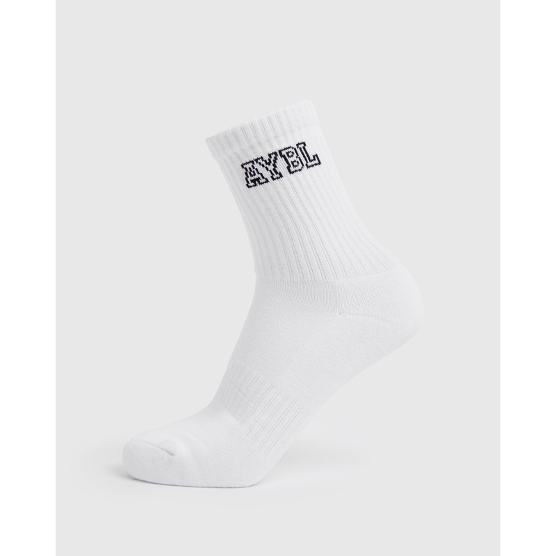 Varsity Crew Socks – White S (UK 2-5)