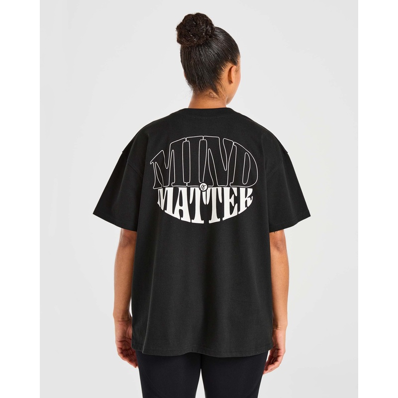 Mind Over Matter Oversized T Shirt – Black XS
