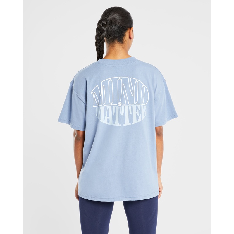 Mind Over Matter Oversized T Shirt – Blue XS