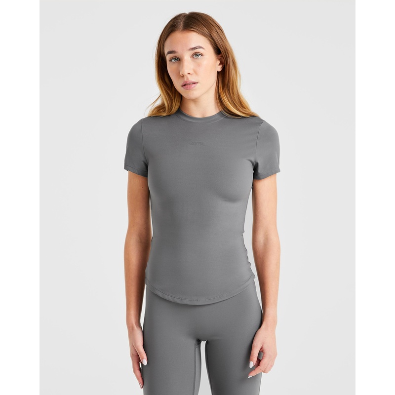 Sculpt T Shirt – Charcoal XS