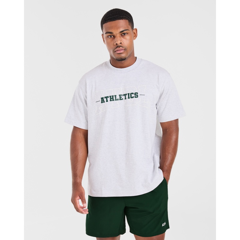 Athletics Oversized T Shirt – Grey Marl XS