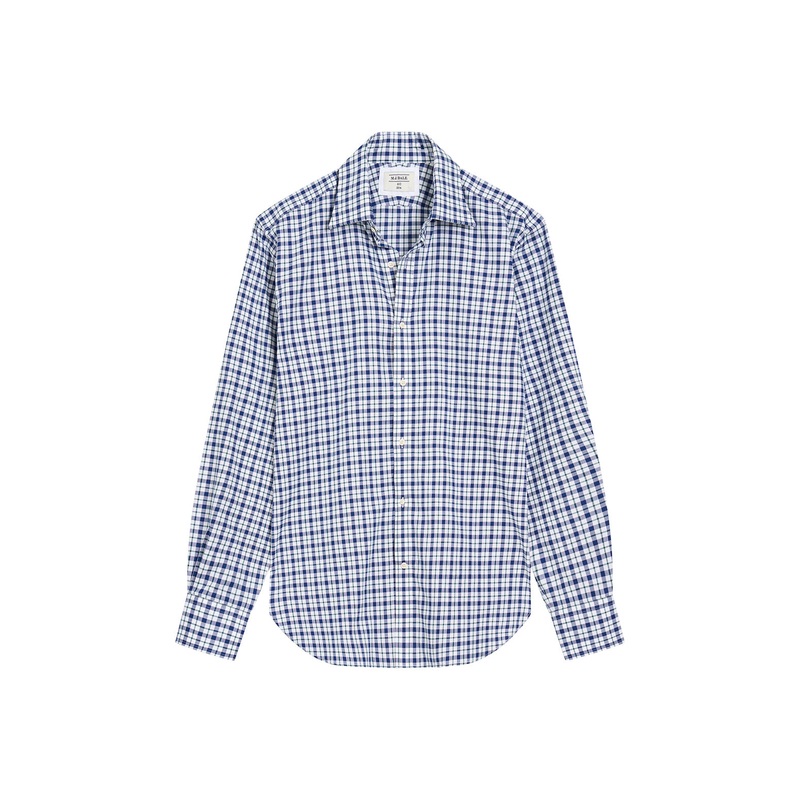 Byrne Shirt White Navy Green 36