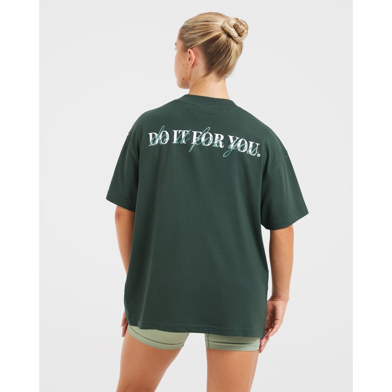 Do It For You Oversized T Shirt – Forest Green XS