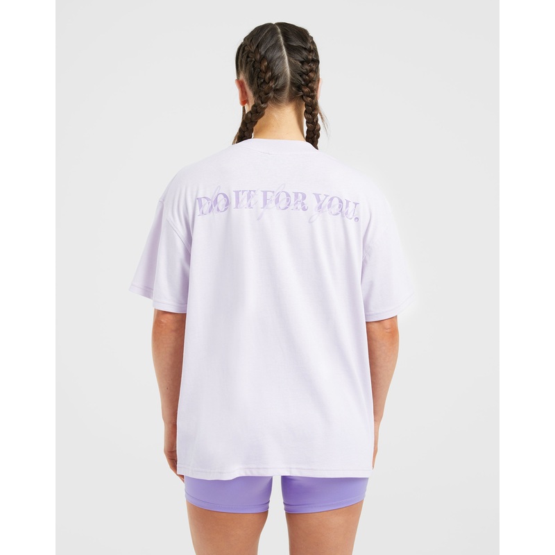 Do It For You Oversized T Shirt – Orchid Purple XS