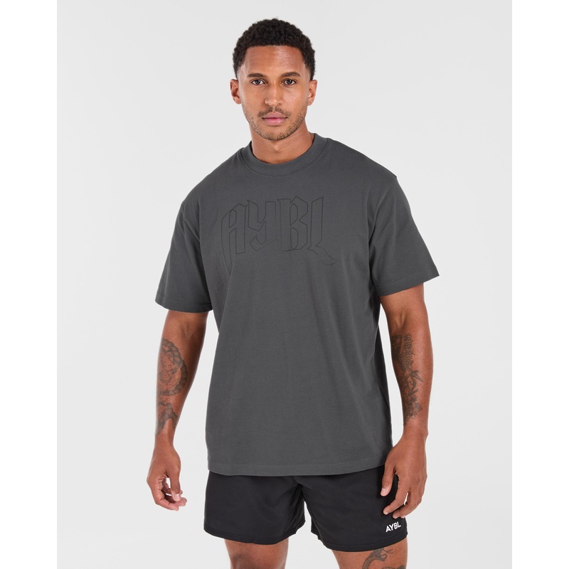 Gothic Oversized T Shirt – Charcoal XS