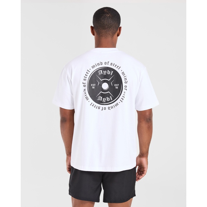 Mind of Steel Oversized T Shirt – White XS