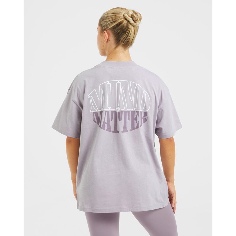 Mind Over Matter Oversized T Shirt – Purple XS