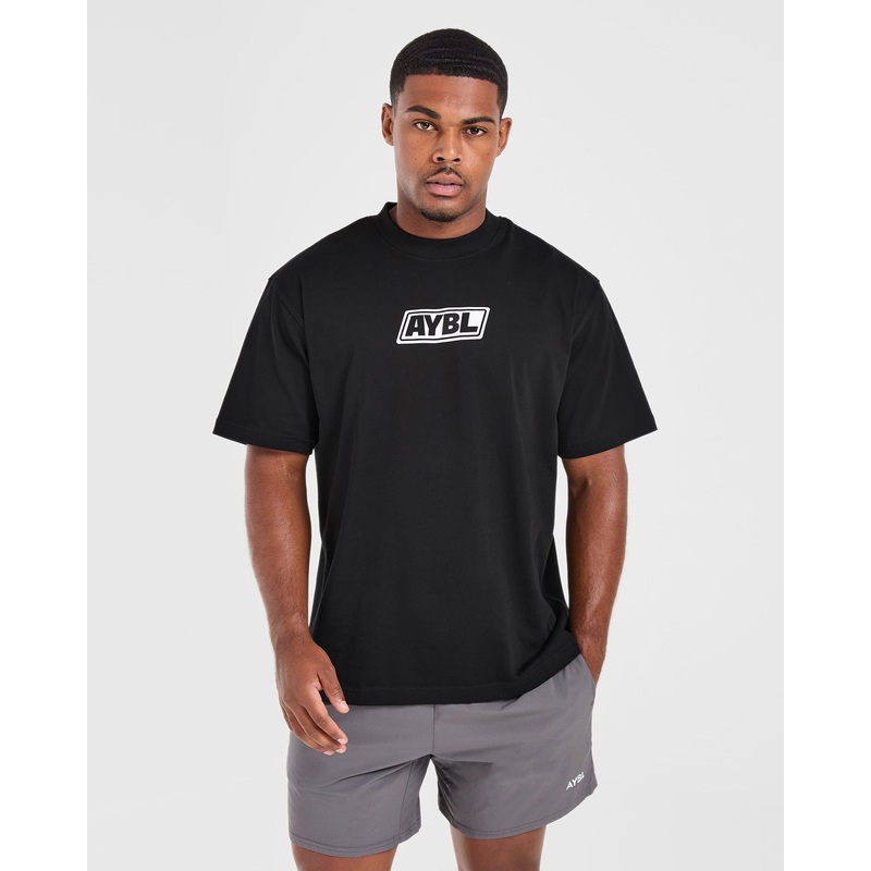 Retro Oversized T Shirt – Black XS