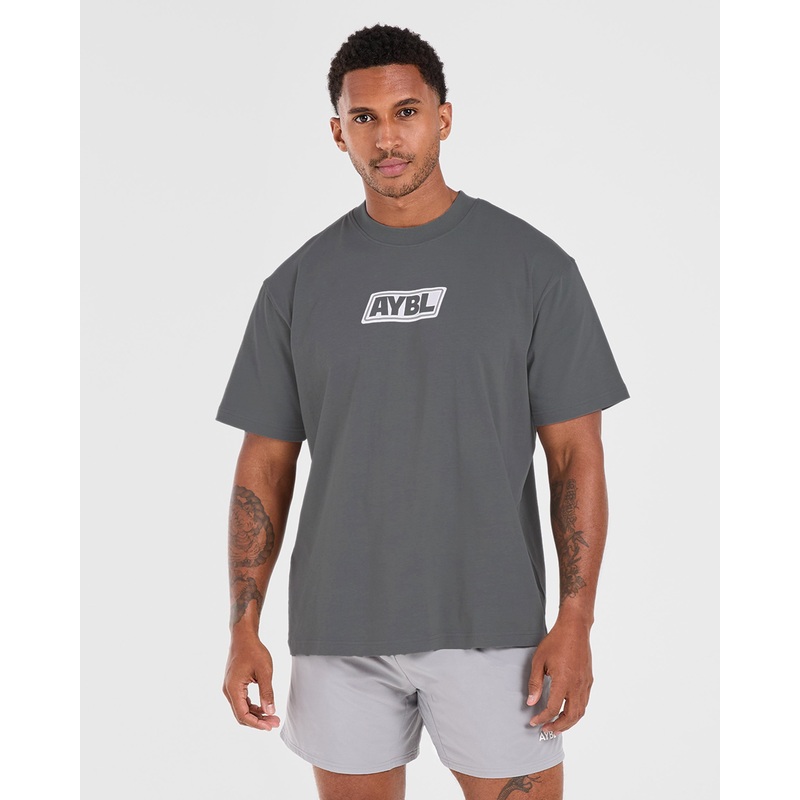 Retro Oversized T Shirt – Steel XS