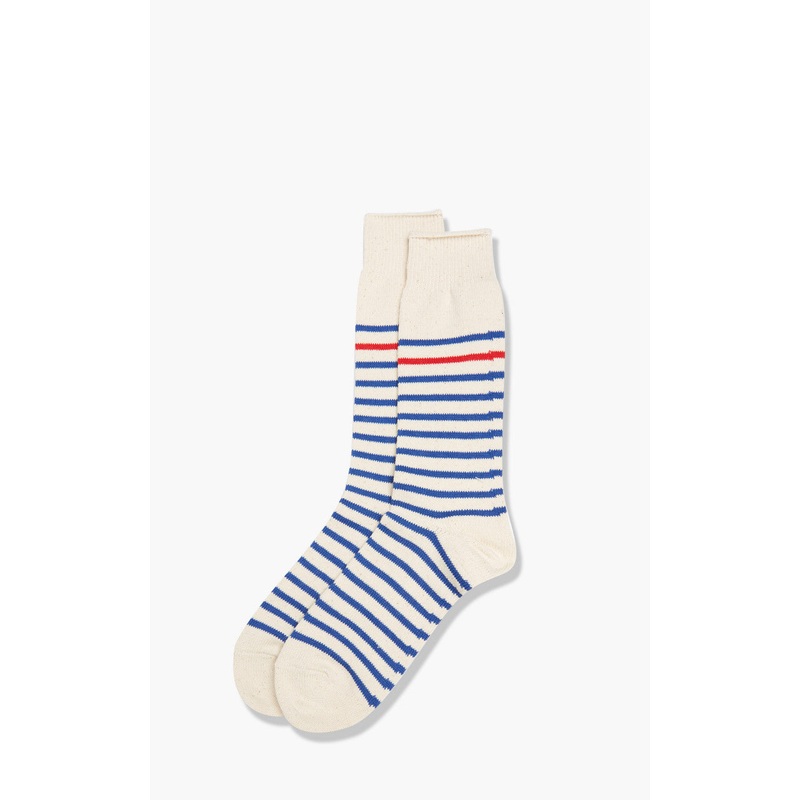 Anonymous Ism Socks Re Cotton Stripe Crew Blue L