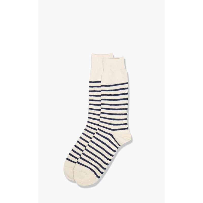 Anonymous Ism Socks Re Cotton Stripe Crew Navy L